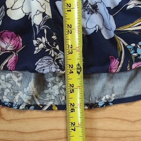 Maurices Navy Blue Sundress with Floral Print and Strappy Back Size Large - Picture 9 of 11